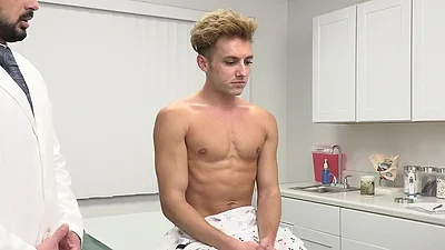 Doctortapes - Horny Boy Gets to His Doctors Office for His Special Treatment and Gets It Double