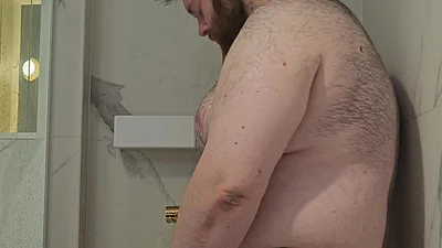 Chub showering in Poland