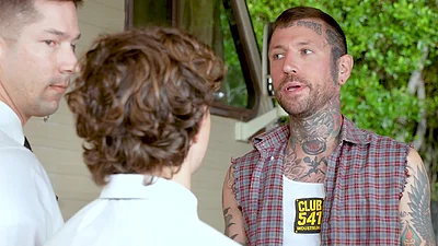 NAKEDSWORD Tattooed Masculine Jason Barebaks Eddie Patrick Wet Hole