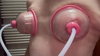 Pumping my Boobs Big and Horny