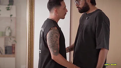 Neighbor Mistake! Shy Guy Deepthroats Huge Cock &amp, Gets Raw Creampie