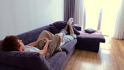 Guy Took a Pornstar Home After Dinner and Let Him Destroy His Throat and Tight Hole