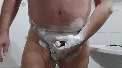 I shave my little cock