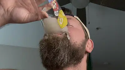 Tall Hunk Fills a Glass With Load After Load of Sperm