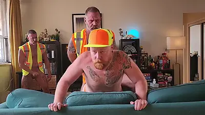 Construction Worker Coffee Break Gangbang