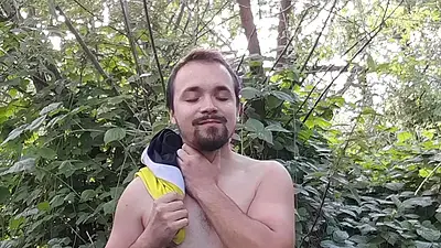 Outdoor jerking off